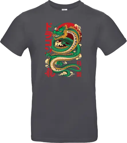 Anime Green Japanese Dragon