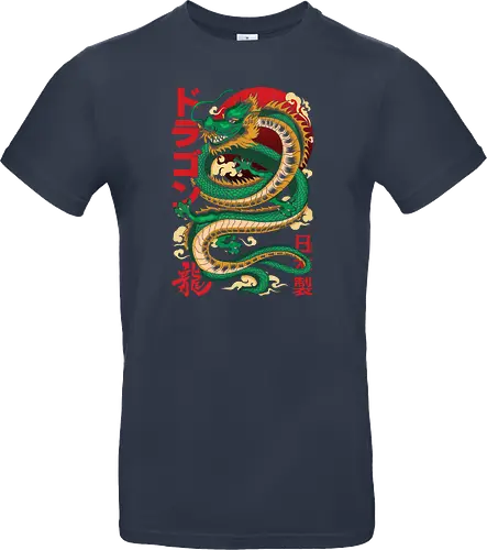 Anime Green Japanese Dragon