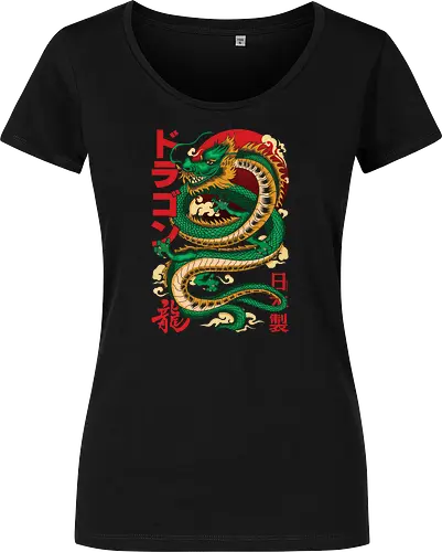 Anime Green Japanese Dragon