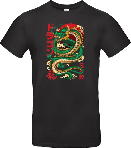 Anime Green Japanese Dragon