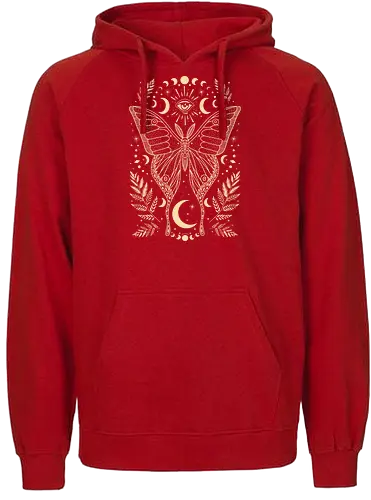 Occult Mystical Moon Moth - occult, witch, mystic - Fairtrade Hoodie
