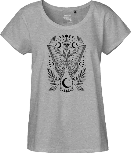 Occult mystical moon moth - black