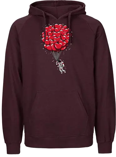 Heart balloon Astronaut - herz, balloon, astronaut, heart - Fairtrade Hoodie