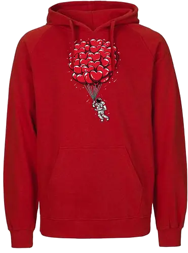 Heart balloon Astronaut - herz, balloon, astronaut, heart - Fairtrade Hoodie