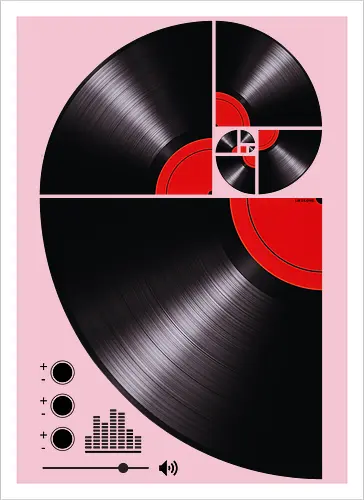 Fibonacci Spiral Vinyl