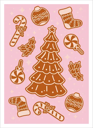 Cute Christmas Tree Gingerbread