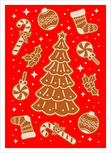 Cute Christmas Tree Gingerbread