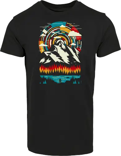 Outdoors Futuristic Mountains - Retro