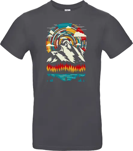 Outdoors Futuristic Mountains - Retro
