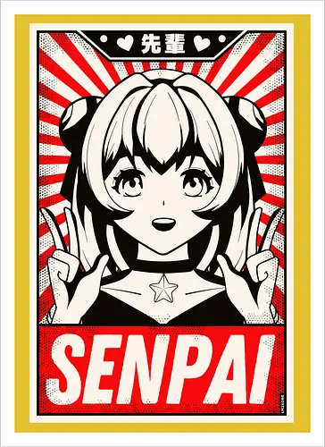 Retro Senpai Vintage Poster