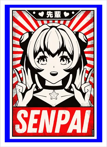 Retro Senpai Vintage Poster