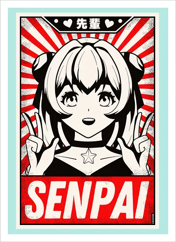 Retro Senpai Vintage Poster