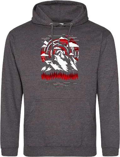 Outdoors Futuristic Mountains - Red