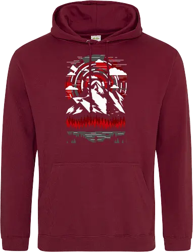 Outdoors Futuristic Mountains - Red