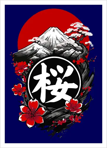 Mount Fuji cherry blossoms