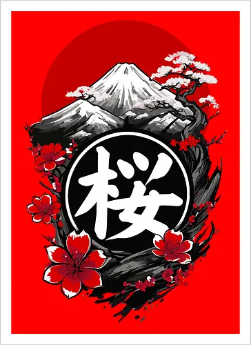 Mount Fuji cherry blossoms