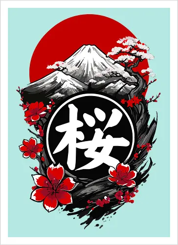 Mount Fuji cherry blossoms