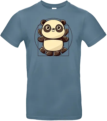 Vitruvian Panda - panda, vitruvian man, cute, round - Standard T-Shirt