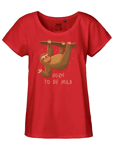 Big Lazy Day - sloth, faultier, wild - Fairtrade Girl Shirt