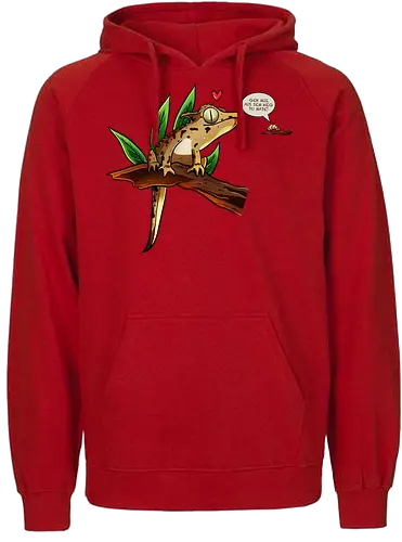 Verliebter Kronengecko - gecko, Kronengecko - Fairtrade Hoodie
