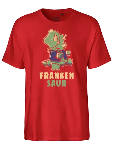 Frankensaur - dinosaur, frankenstein, stego, zombie - Fairtrade T-Shirt