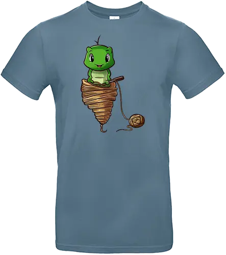 Häkelnde Raupe - handarbeit, häkeln, stricken, verdrehte masche - Standard T-Shirt