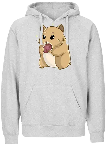 Hamsternder Hamster - häkeln, stricken, handarbeit, verdrehte masche - Fairtrade Hoodie
