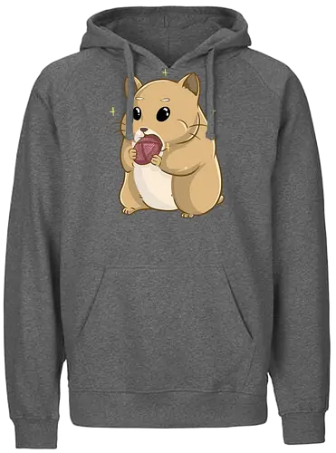 Hamsternder Hamster - häkeln, stricken, handarbeit, verdrehte masche - Fairtrade Hoodie