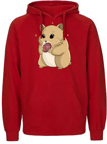 Hamsternder Hamster - häkeln, stricken, handarbeit, verdrehte masche - Fairtrade Hoodie