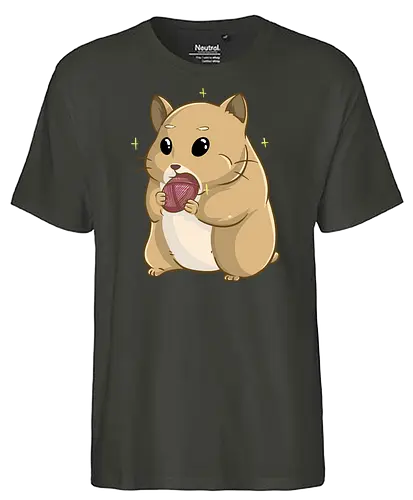Hamsternder Hamster - häkeln, stricken, handarbeit, verdrehte masche - Fairtrade T-Shirt