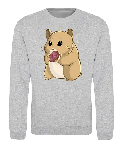 Hamsternder Hamster - häkeln, stricken, handarbeit, verdrehte masche - Sweatshirt