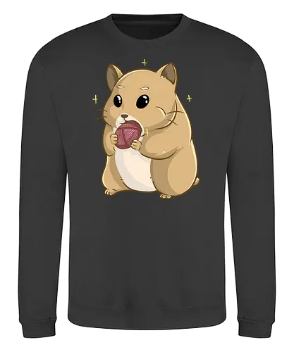 Hamsternder Hamster - häkeln, stricken, handarbeit, verdrehte masche - Sweatshirt