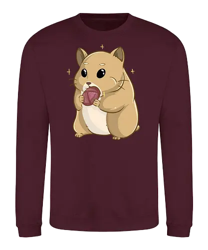 Hamsternder Hamster - häkeln, stricken, handarbeit, verdrehte masche - Sweatshirt
