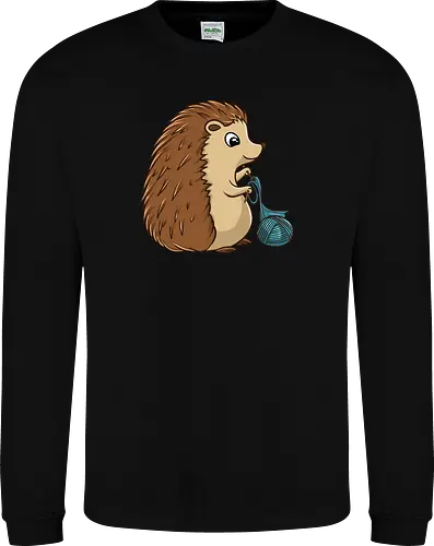Strickender Igel