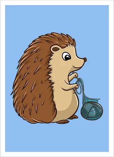 Strickender Igel