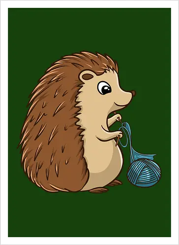 Strickender Igel