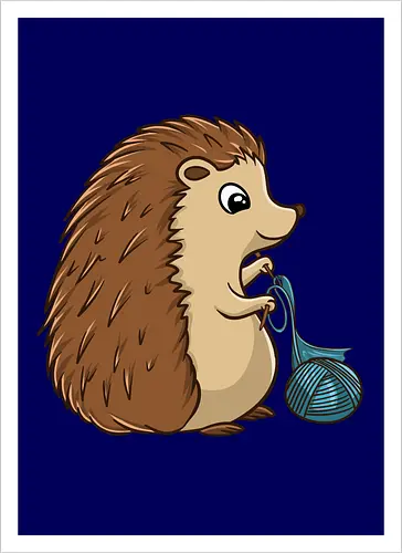 Strickender Igel