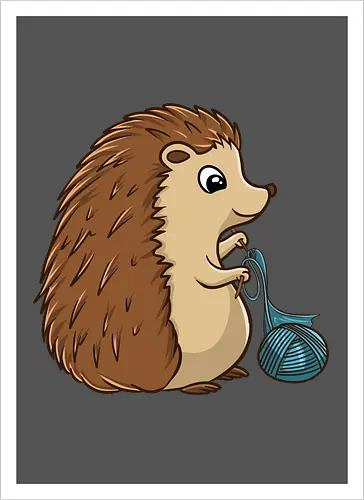 Strickender Igel