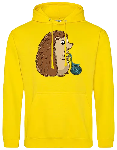 Strickender Igel