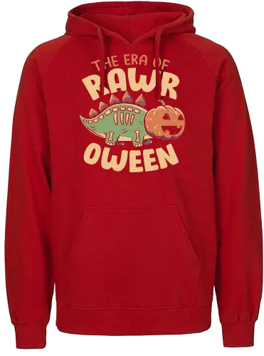 The Era of Rawroween - rawr, halloween, dinosaur, jack-o-lantern - Fairtrade Hoodie