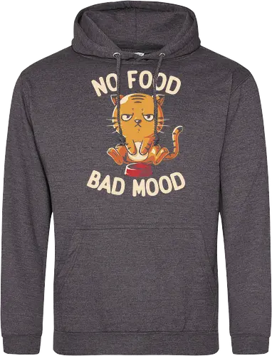 No Food Bad Mood - cat, katze, food, essen - Standard Hoodie
