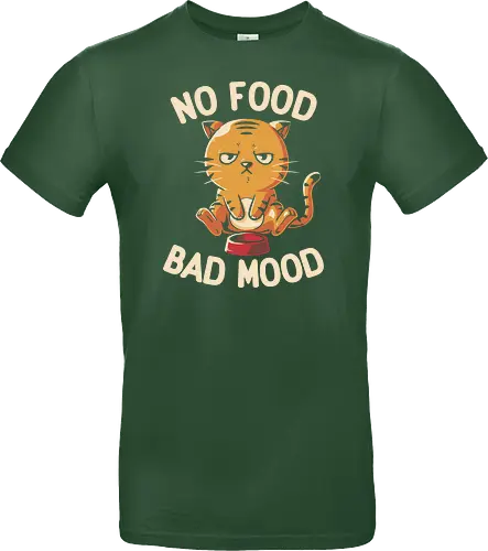 No Food Bad Mood - cat, katze, food, essen - Standard T-Shirt