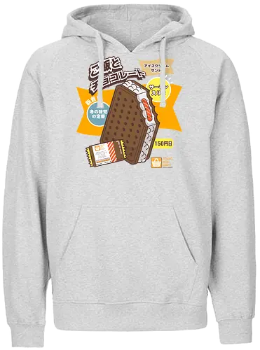 Ice Cream Salmon Sandwich - eis, lachs, Sandwich, food, japan, ice cream - Fairtrade Hoodie
