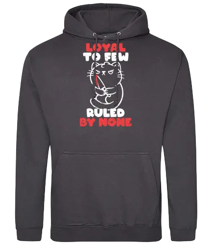 Loyal to Few Ruled by None - cat, katze, feral - Standard Hoodie