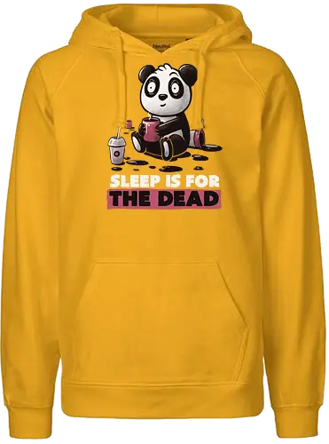 Sleep is for the Dead - panda, schlafen, coffee, kaffee, sleep is for the dead - Fairtrade Hoodie