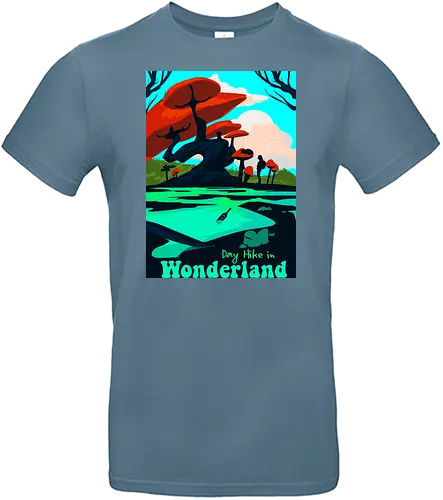 Wonderland Hike - alice, wonderland, lewis carroll, fantasy, Visit - Standard T-Shirt