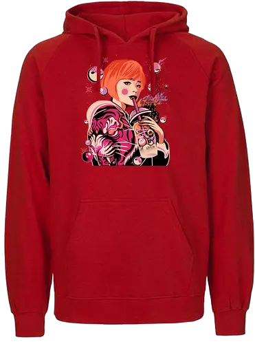Boba Milk T Geisha - boba, bubble, geisha, Milk t - Fairtrade Hoodie