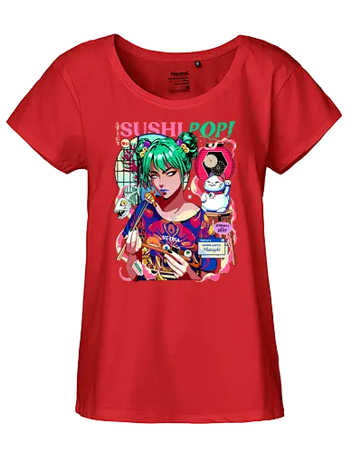 Sushi Pop - sushi, japan, neon - Fairtrade Girl Shirt