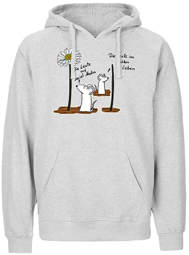Anti-Influencer - leben, social media - Fairtrade Hoodie