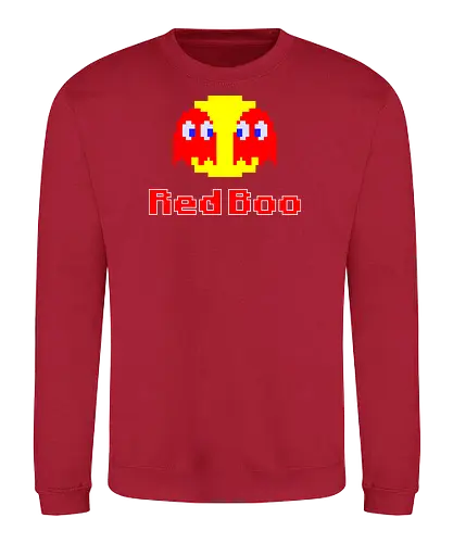 Red Boo - pixel, boo, Bull - Sweatshirt